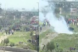 Photocollage of protests along Outering Road.